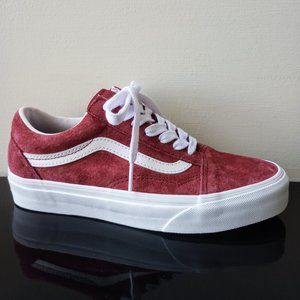 Vans Women's Old Skool Pig Suede Sneaker in Special Color Tawny Port